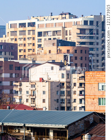 high-rise houses in Yerevan city in sunny winter high-rise houses in Yerevan city in sunny winter 121173915