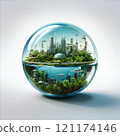 Future city in a glass ball 121174146