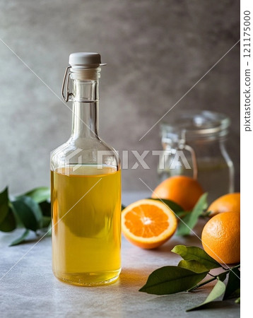 Fresh Orange Fruit Juice  summer vitamin drink in a bottle 121175000
