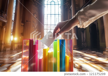 The Vibrant Voting Process Takes Place in a Remarkable and Historic Setting Today 121175209