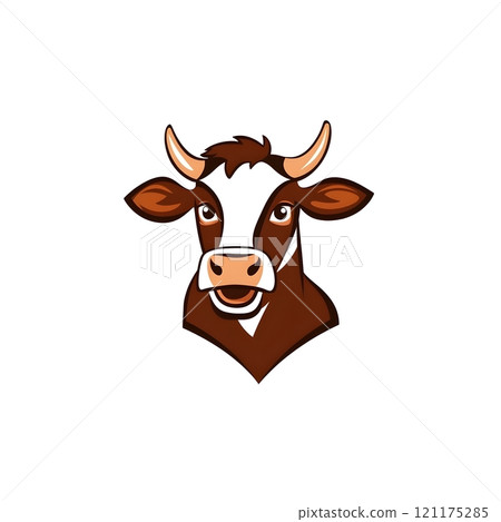 Cartoon Farm Meat Cow Head Face Icon logo Cartoon Farm Meat Cow Head Face Icon logo 121175285