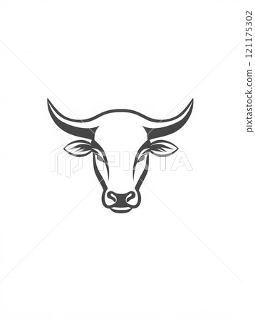 Cartoon Farm Simple Cow Head Face Icon logo Cartoon Farm Simple Cow Head Face Icon logo 121175302