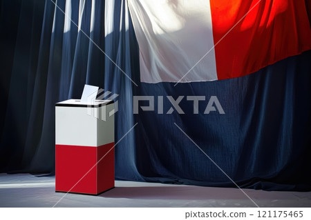 A Voting Box that features Representation of the National Flag and its Significance 121175465