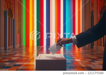 Casting a Vote A Powerful Symbol of Our Collective Democracy and Civic Engagement 121175580