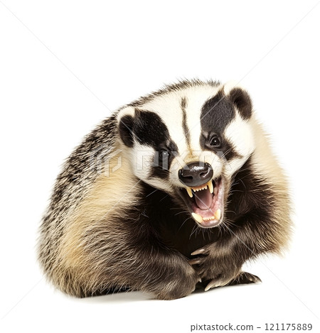 Isolated Isolated Aggressive Badger Wild PredatorAdorable Wildlife Raccoon Lucky Animal Isolated Isolated Aggressive Badger Wild PredatorAdorable Wildlife Raccoon Lucky Animal 121175889