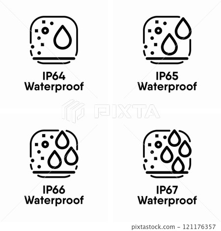 IP 64 65 66 67 Waterproof vector information signs IP 64 65 66 67 Waterproof vector information signs 121176357
