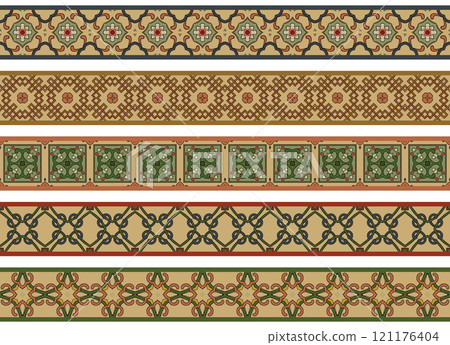 Seamless decorative borders 121176404