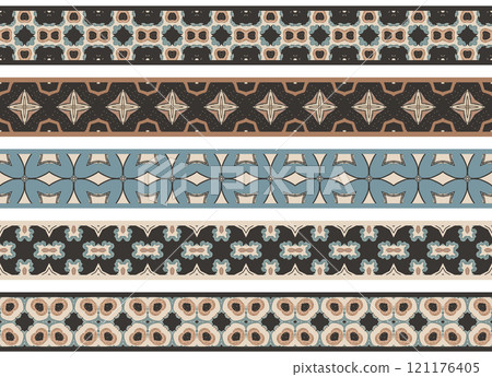 Seamless decorative borders Seamless decorative borders 121176405