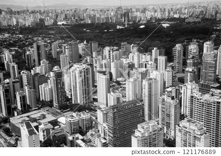 巴西聖保羅城市景觀鳥瞰圖 巴西聖保羅城市景觀鳥瞰圖 121176889