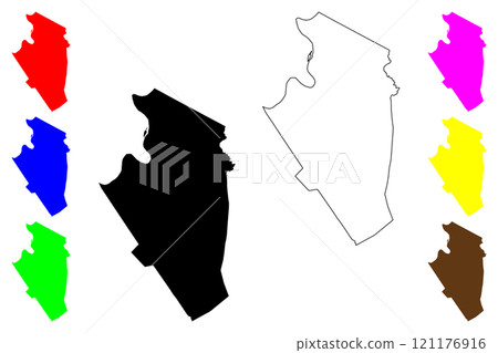 Jackson County, State of West Virginia (U.S. county, United States of America, USA, U.S., US) map vector illustration, scribble sketch Jackson map 121176916