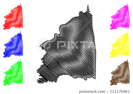 Mayiladuthurai district (Tamil Nadu State, Republic of India) map vector illustration, scribble sketch Mayiladuthurai map Mayiladuthurai district (Tamil Nadu State, Republic of India) map vector illustration, scribble sketch Mayiladuthurai map 121176961