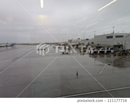 PORTLAND, OREGON, USA - 12.12.2024: Portland Airport. Self-tape dispatch and maintenance area 121177716