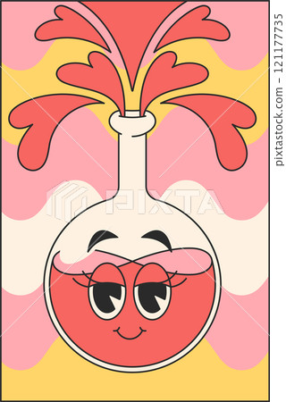 Valentines day postcard funky design Valentines day postcard funky design 121177735