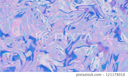 Abstract Vibrant Texture. Iridescent Foil. Minimalist Invitation. Holographic Gradient. Holographic texture Background. Shiny metal texture. Glossy wrinkled texture. 121178018