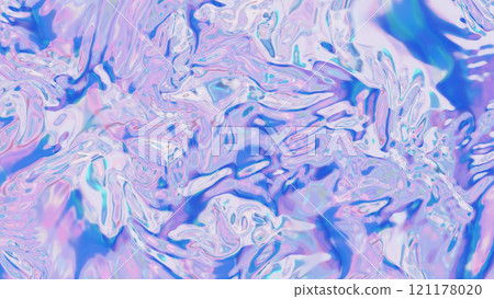 Abstract Vibrant Texture. Iridescent Foil. Minimalist Invitation. Holographic Gradient. Holographic texture Background. Shiny metal texture. Glossy wrinkled texture. 121178020