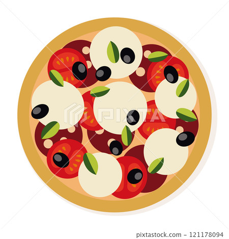 Pizza Italian Food Icon Vector Illustration. Vector Fast Food Illustration 121178094