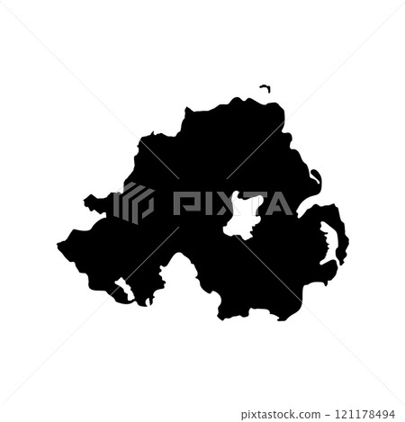 Northern Ireland Map Icon Northern Ireland Map Icon 121178494