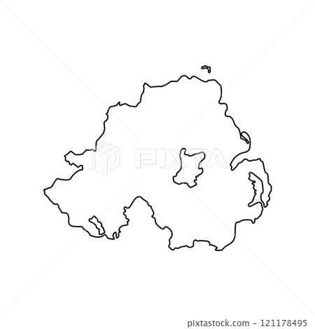 Northern Ireland Map Icon Northern Ireland Map Icon 121178495