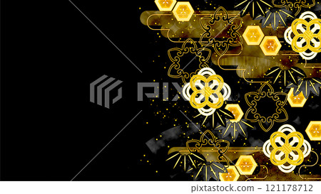 Retro pop cute Japanese style pattern 121178712