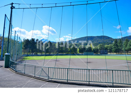 View from behind the backstop, Baseball field, Numata City Sports Park 121178717