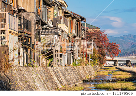 Autumn morning at Kamogawa River, Kyoto Autumn morning at Kamogawa River, Kyoto 121179509