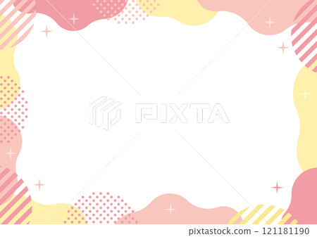 大象框架幾何粉紅色黃色閃光波 121181190