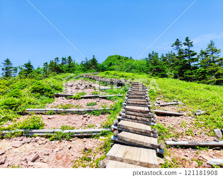 夏季攀登什葉派山、貓山（登頂前的木階：中根、什葉派高原、鳥居山口路線） 121181908