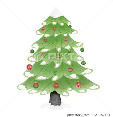 watercolor christmas tree on a white background watercolor christmas tree on a white background 121182151