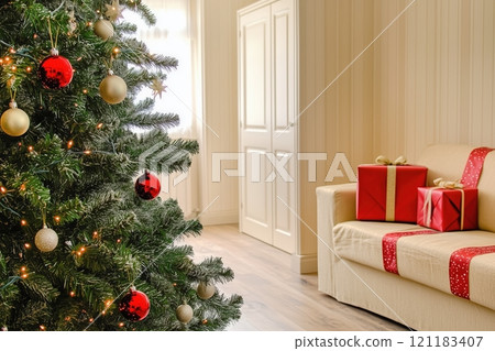 Christmas Tree and Gifts Bringing Holiday Warmth by Generative AI Christmas Tree and Gifts Bringing Holiday Warmth by Generative AI 121183407