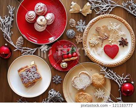 Holiday Cookies and Festive Desserts by Generative Ai 121183777