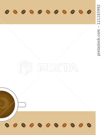 Simple coffee bean illustration frame Simple coffee bean illustration frame 121183992