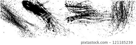 Ink background Hand-drawn calligraphy illustration 121185239