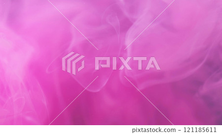 Color fog. Vapor floating. Defocused bright pink cloud splash paint ink mist vortex smoky flowing moving on abstract art background. 121185611