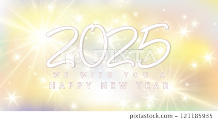 We Wish You a Happy New Year on the beautiful 2025 Illustration design 121185935