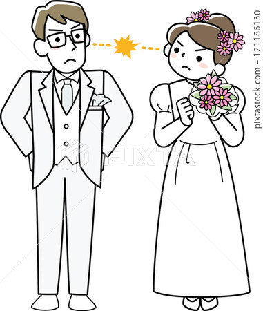 Bad bride and groom 121186130