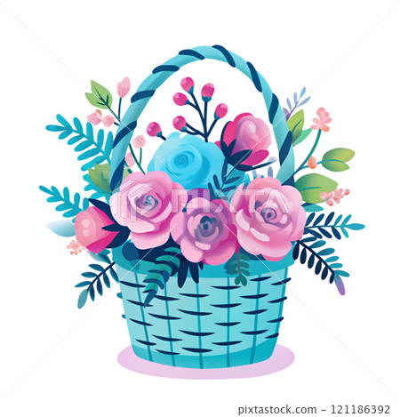 Beautiful flowers Basket 121186392