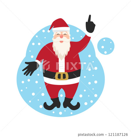 Smiling Santa welcomes 121187126