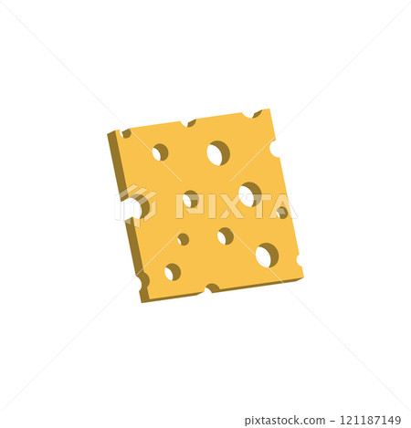Cheese slice icon Cheese slice icon 121187149