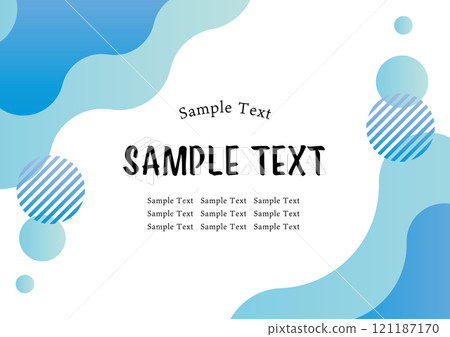 抽象框架形狀藍色波浪 121187170