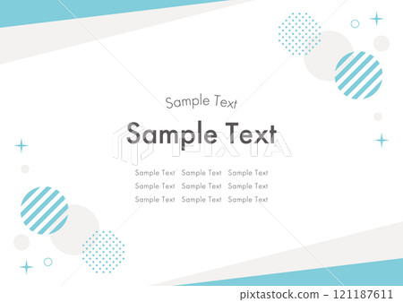 圓點框架淺藍色幾何閃光 121187611