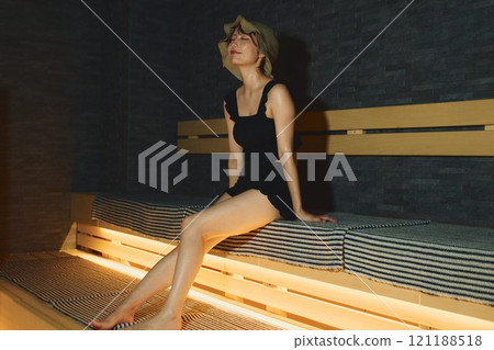 正在蒸桑拿的女人 攝影合作：Shiratama-no-Yu Izukei 121188518