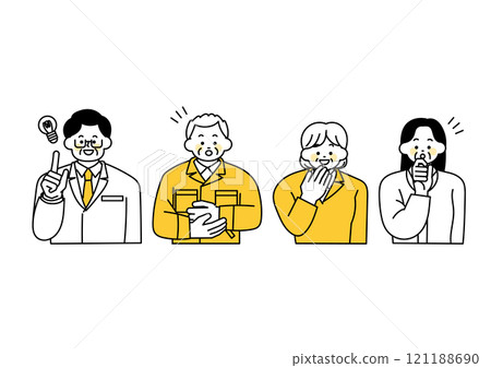 了解某事的中年男女插圖集 121188690