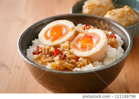 Korean style boiled eggs 121188796