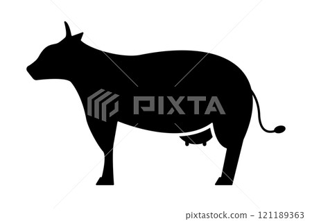 牛剪影 牛剪影 121189363