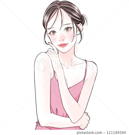 女人擁抱自己 121189384