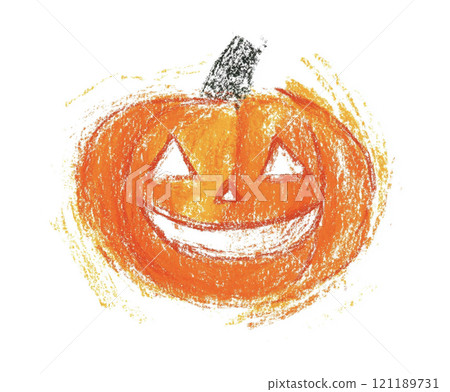 可愛的手繪萬聖節南瓜AI圖像 121189731