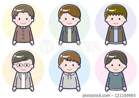 各種人set_smile_male-插圖素材 [121189965] - PIXTA圖庫