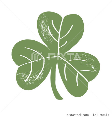 Clover set, hand drawn illustration. Patrick day.	 121190614