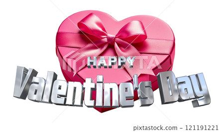 3DCG characters "Happy Valentine's Day" Silver, Silver 121191221
