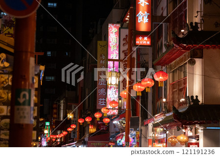 Night view of Kobe Chinatown 121191236